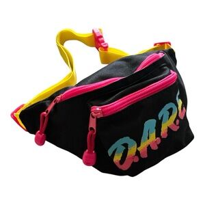 Tipsy Elves Black Fanny Pack with Colorful Accents